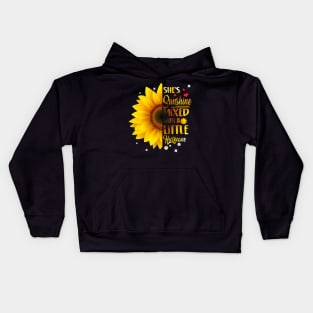 Cute Sunflower Graphic Letter Print Kids Hoodie